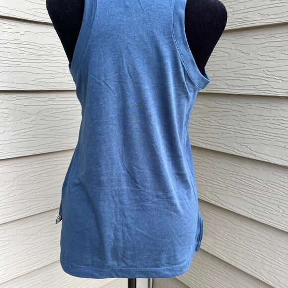 Nike, blue racer back with teal swoosh, tank top, women's size XS - Picture 3 of 6